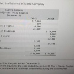 The following is the adjusted trial balance of sierra company